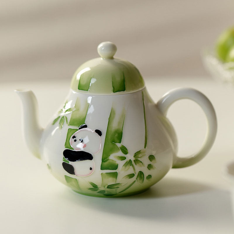Chinese Hand-Painted Panda Ceramic Teapot 150ml-5