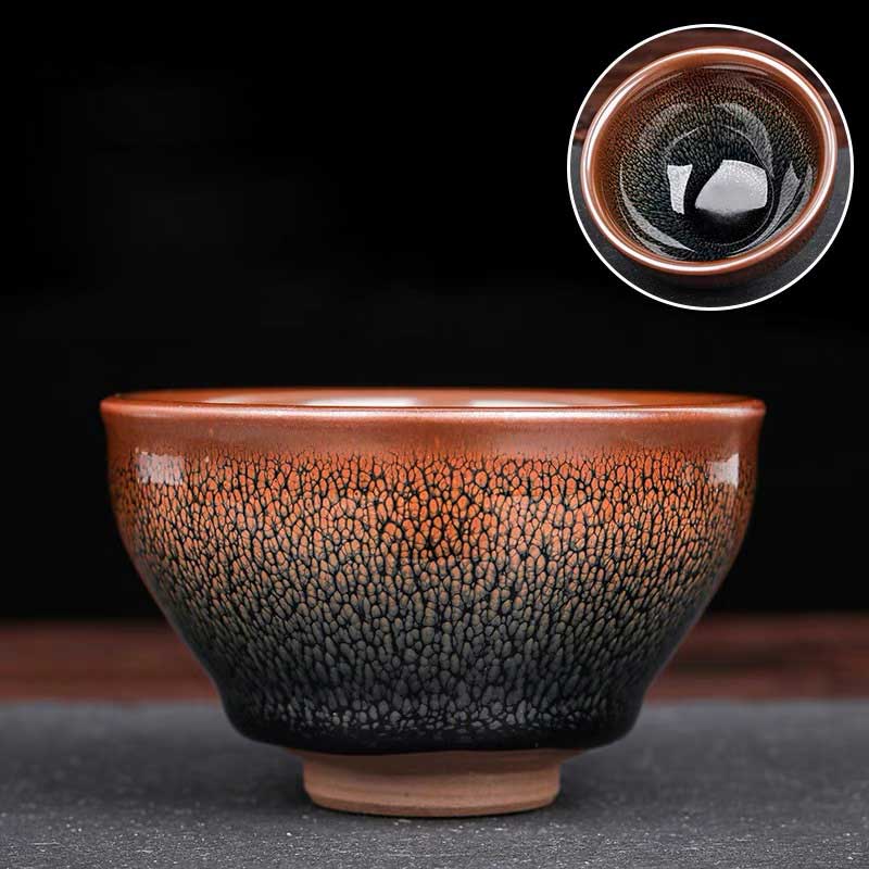 Jianyang Jian Bowl Golden Partridge Tenmoku Tea Cup