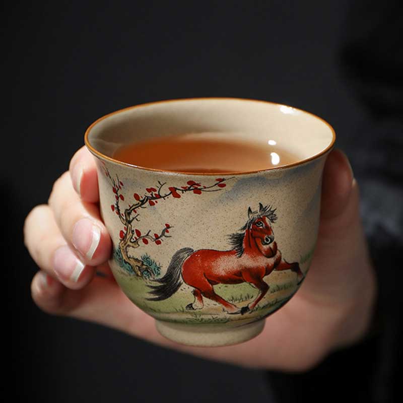 Chinese 12 Zodiac Ceramic Tea Master Cups 130ml