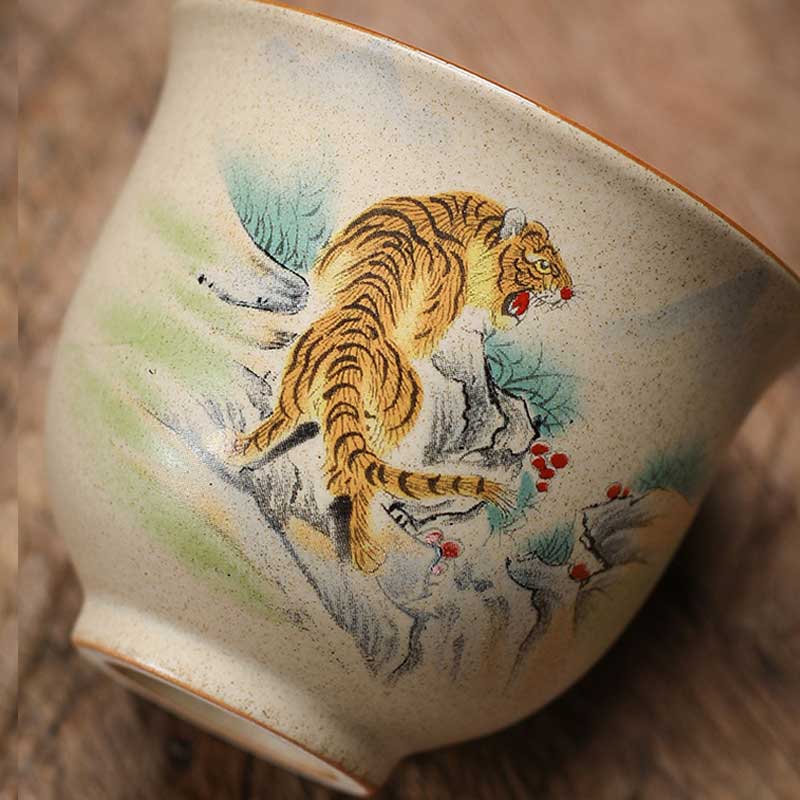 Chinese 12 Zodiac Ceramic Tea Master Cups 130ml