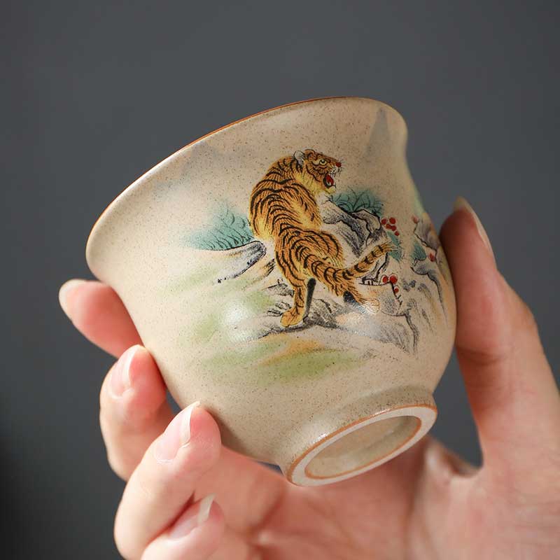 Chinese 12 Zodiac Ceramic Tea Master Cups 130ml