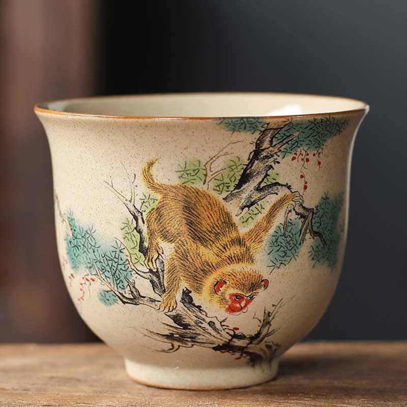 Chinese 12 Zodiac Ceramic Tea Master Cups 130ml