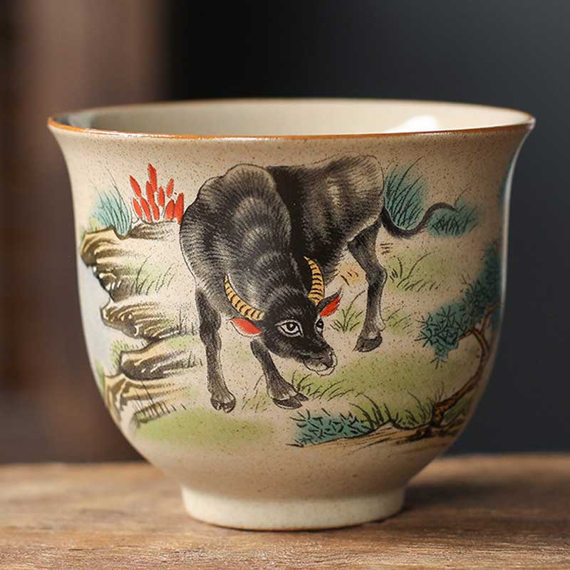 Chinese 12 Zodiac Ceramic Tea Master Cups 130ml