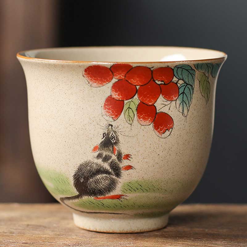 Chinese 12 Zodiac Ceramic Tea Master Cups 130ml