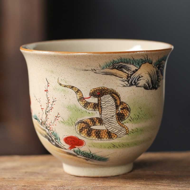 Chinese 12 Zodiac Ceramic Tea Master Cups 130ml
