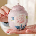 Chinese-Ceramic-Airtight-Tea-Canister-with-Relief-Painted-Peonies-1