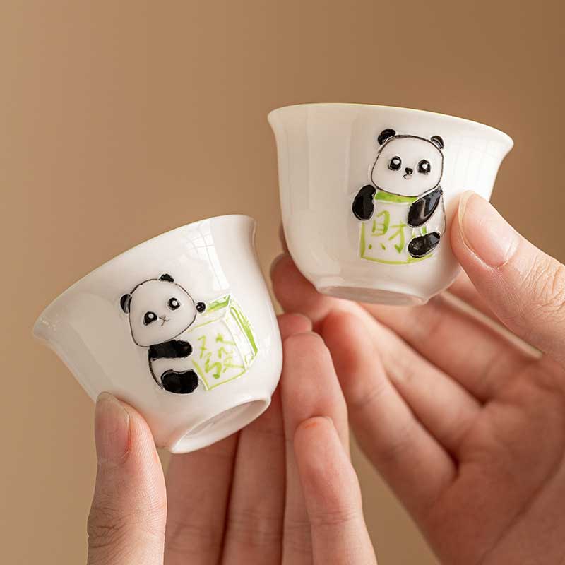 Chinese-Dehua-White-Porcelain-Panda-Relief-Tea-Cup-30ml-3