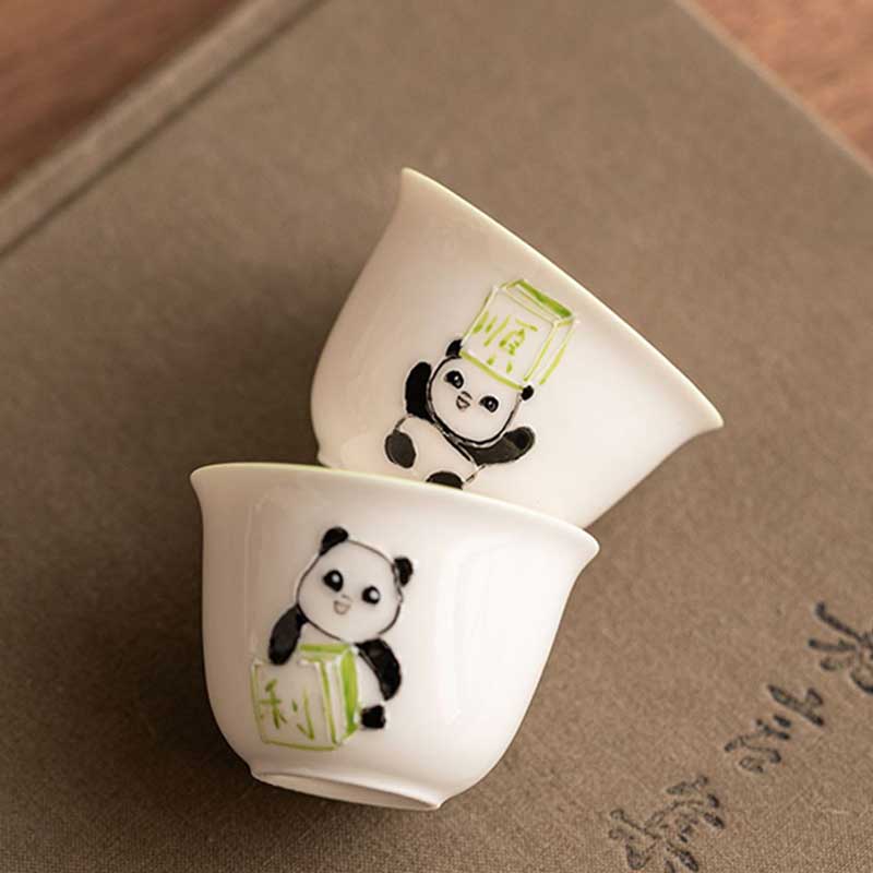 Chinese-Dehua-White-Porcelain-Panda-Relief-Tea-Cup-30ml-5