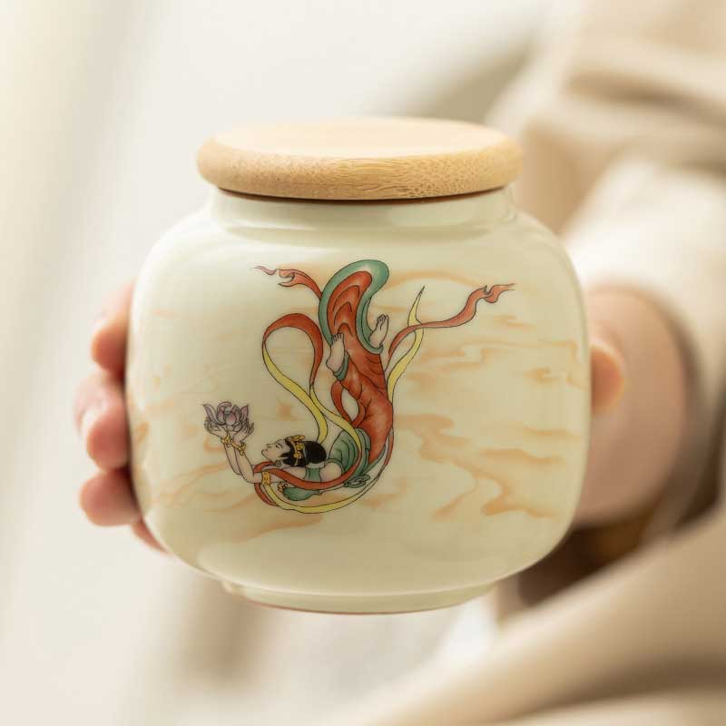 Chinese-Dunhuang-Ru-ware-Ceramic-Airtight-Tea-Canister-6