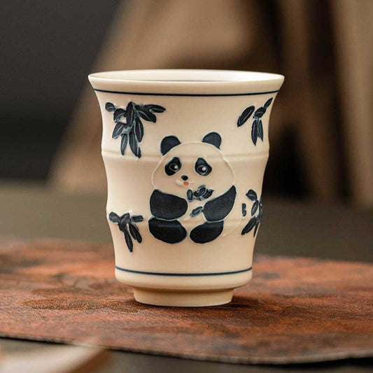Chinese-Hand-Painted-Panda-Ceramic-Tea-Cup-with-Bamboo-Joint-Design-70ml-2
