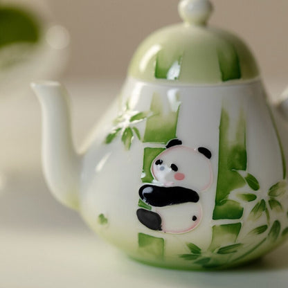 Chinese Hand-Painted Panda Ceramic Teapot 150ml-3
