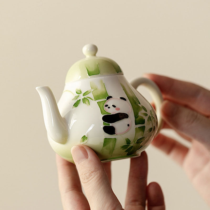 Chinese Hand-Painted Panda Ceramic Teapot 150ml-4