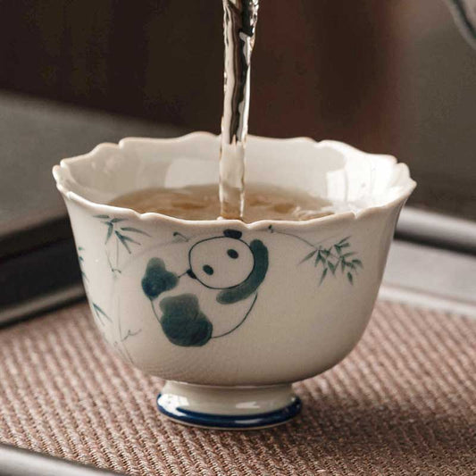 Chinese-Hand-Painted-Panda-Playing-with-Bamboo-Ceramic-Tea-Cup-60ml-1