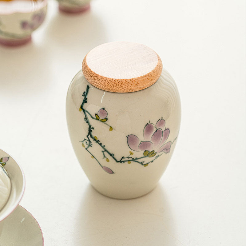 Chinese-Hand-painted-Airtight-Ceramic-Tea-Caddy-with-Magnolia-Flower-3