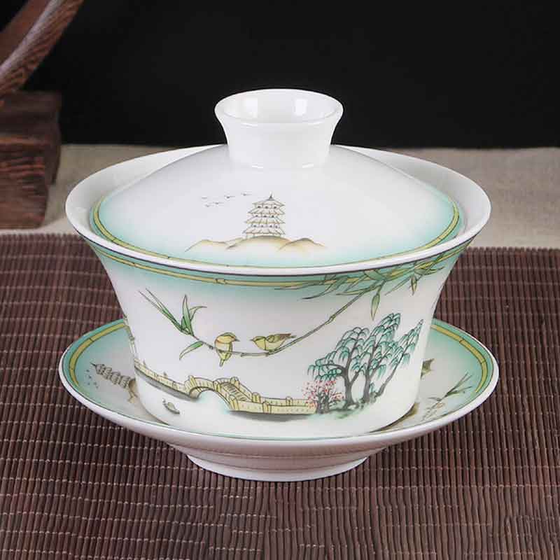 Chinese Large Handmade Ceramic Gaiwan-2