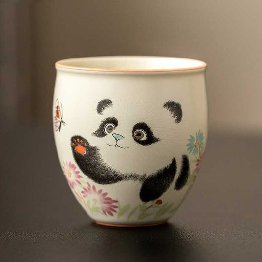 Chinese-Panda-Playing-with-Butterflies-Dragon-Egg-Ceramic-Tea-Cup-87ml-1