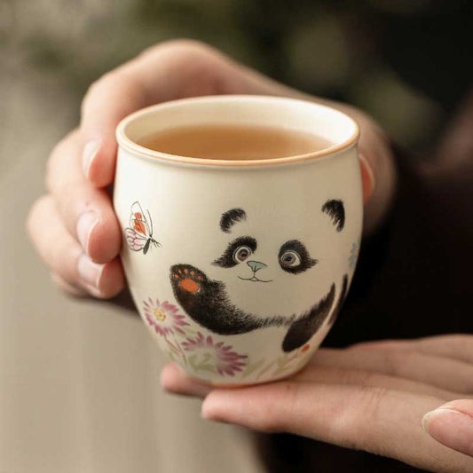 Chinese-Panda-Playing-with-Butterflies-Dragon-Egg-Ceramic-Tea-Cup-87ml-2