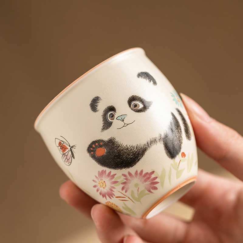 Chinese-Panda-Playing-with-Butterflies-Dragon-Egg-Ceramic-Tea-Cup-87ml-3