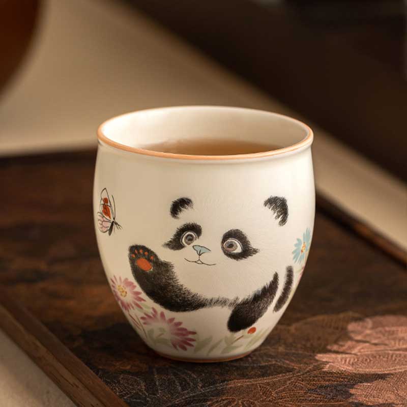 Chinese-Panda-Playing-with-Butterflies-Dragon-Egg-Ceramic-Tea-Cup-87ml-4
