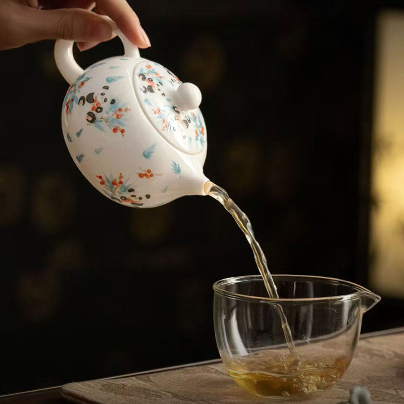 Chinese-Panda-White-Porcelain-Teapot-200ml-6