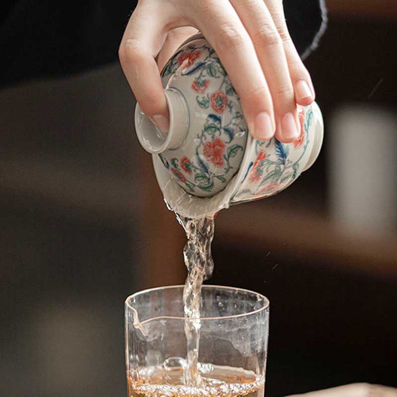 Chinese Retro Blue and White Ceramic Gaiwan-2