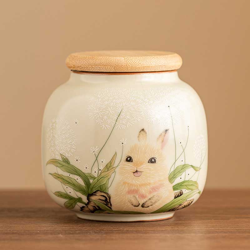 Chinese-Ru-Ware-Cute-Rabbit-Ceramic-Airtight-Tea-Canister-with-Crackle-Glaze-2