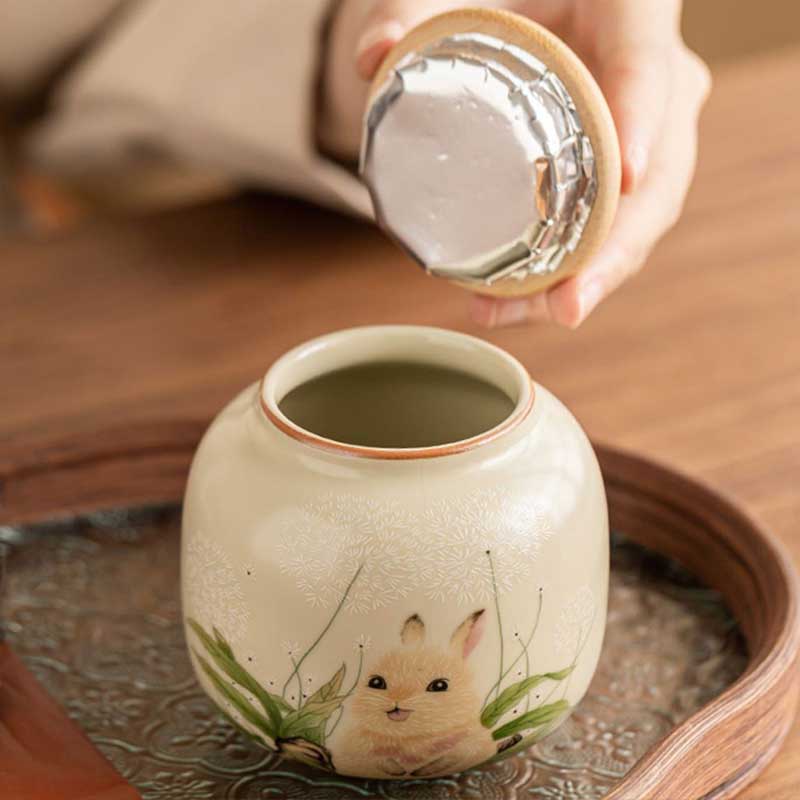 Chinese-Ru-Ware-Cute-Rabbit-Ceramic-Airtight-Tea-Canister-with-Crackle-Glaze-3