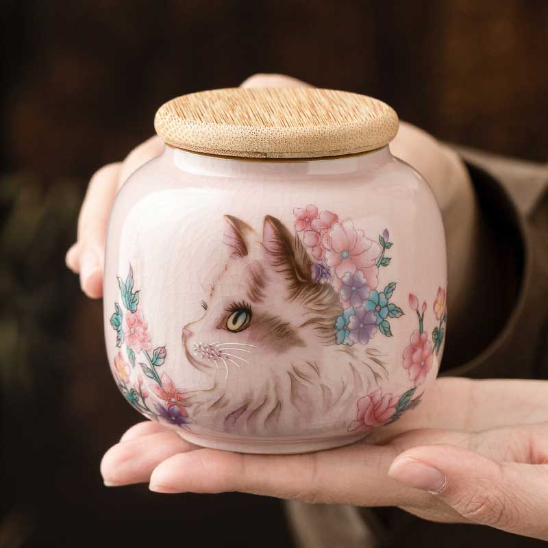 Chinese-Ru-ware-Pink-Cat-Ceramic-Tea-Canister-With-Crackle-Glaze-2