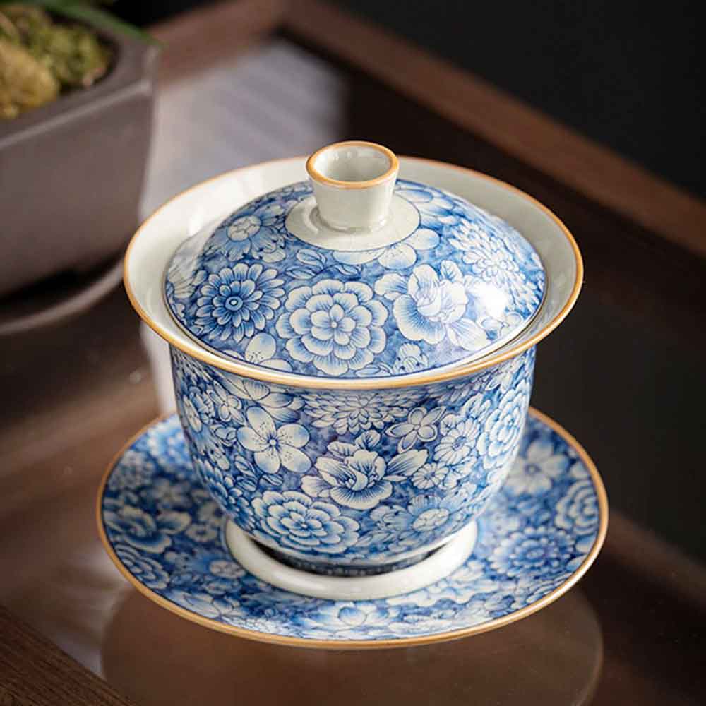Chinese Blue and White Ceramic Gaiwan-2