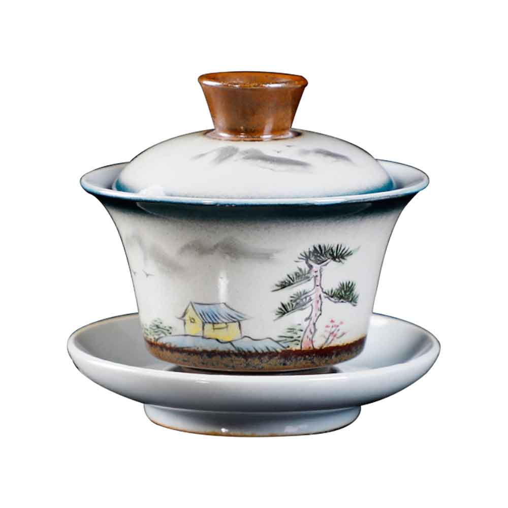 Chinese Retro Handmade Ceramic Gaiwan
