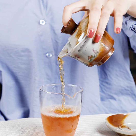Chinese Retro Handmade Ceramic Gaiwan