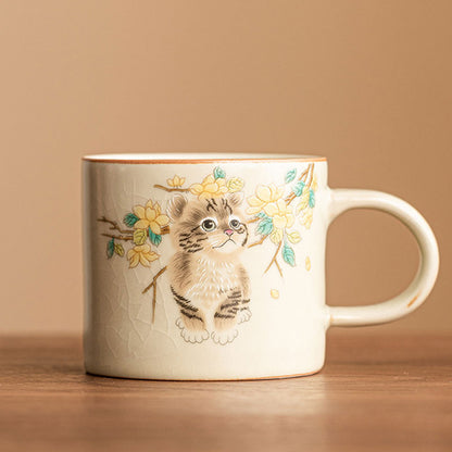Cute-Cat-Ru-Kiln-Coffee-Mug
