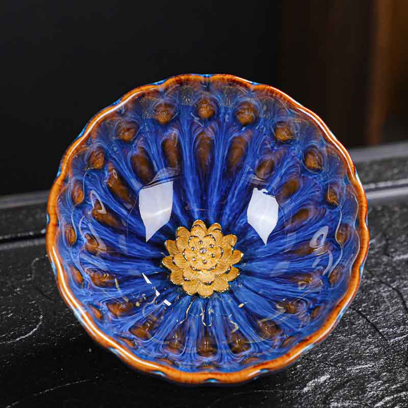 Fambe Lotus Tenmoku Jian Bowl Ceramic Tea Cup-1