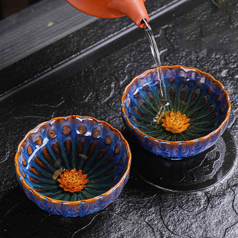 Fambe Lotus Tenmoku Jian Bowl Ceramic Tea Cup-4