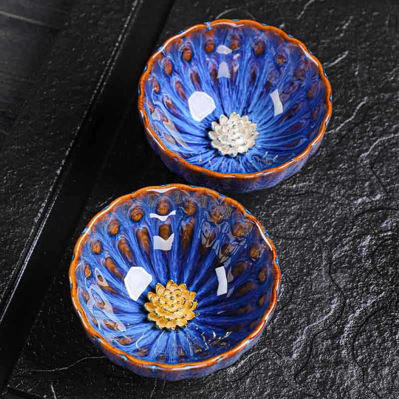 Fambe Lotus Tenmoku Jian Bowl Ceramic Tea Cup-8