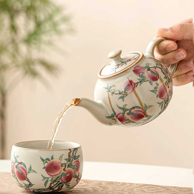 Famille-Rose-Nine-Peach-Ceramic-Teapot-220ml-4