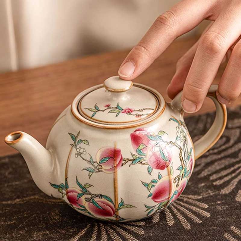 Famille-Rose-Nine-Peach-Ceramic-Teapot-220ml-6