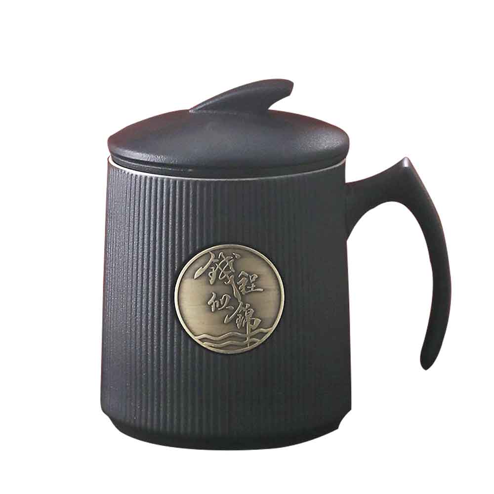 Good Luck Ceramic Tea Cup Mug with Tea Strainer-1