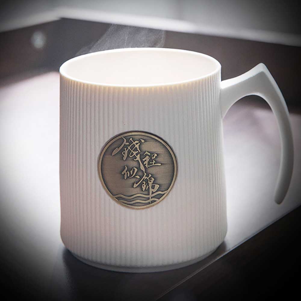 Good Luck Ceramic Tea Cup Mug with Tea Strainer-8