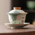 Hand Drawn Lotus Ceramic Gaiwan-1