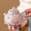 Hand-painted-Peony-and-Butterfly-Ceramic-Teapot-145ml-3