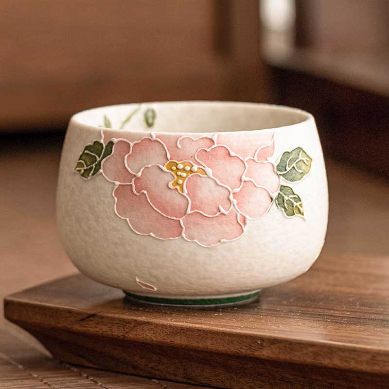 Hand-painted-Relief-Peony-Luohan-Ceramic-Teacup-141ml-6