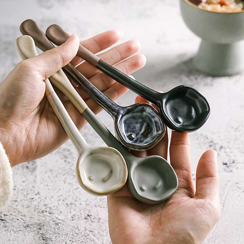 Handmade Ceramic Vintage Coffee Spoon-1