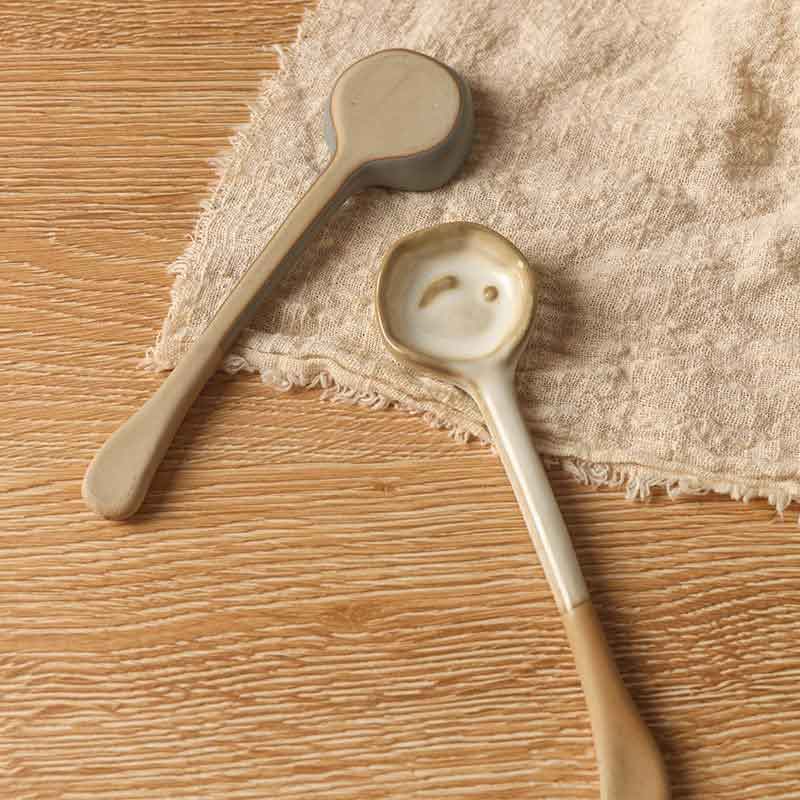 Handmade Ceramic Vintage Coffee Spoon-12
