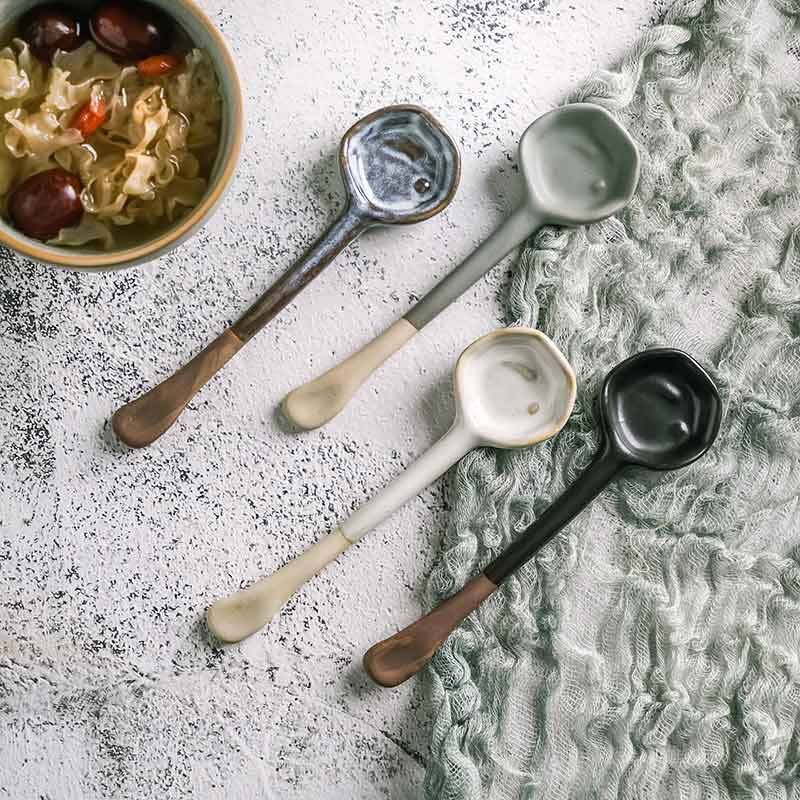Handmade Ceramic Vintage Coffee Spoon-2