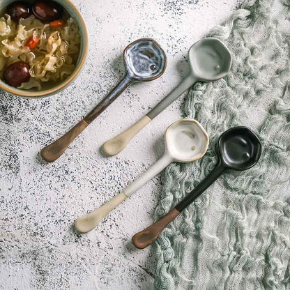 Handmade Ceramic Vintage Coffee Spoon-2
