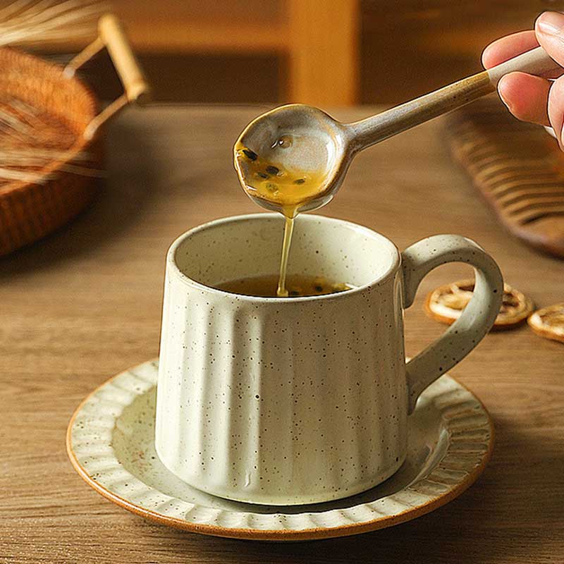 Handmade Ceramic Vintage Coffee Spoon-4