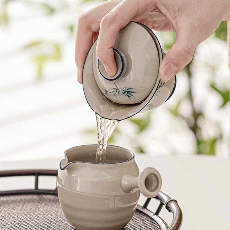 Handmade Panda Ceramic Gaiwan-2