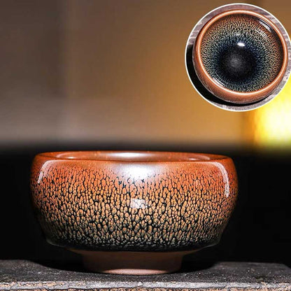 Jianyang Jian Bowl Golden Partridge Tenmoku Tea Cup