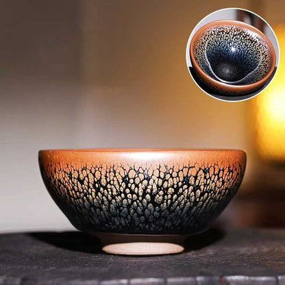 Jianyang Jian Bowl Golden Partridge Tenmoku Tea Cup